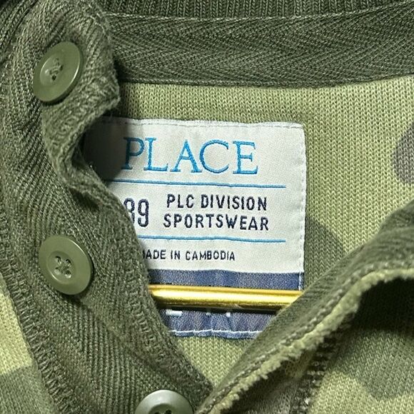 Vintage Wash Thick Camo Henley Size 14 - Picture 4 of 8